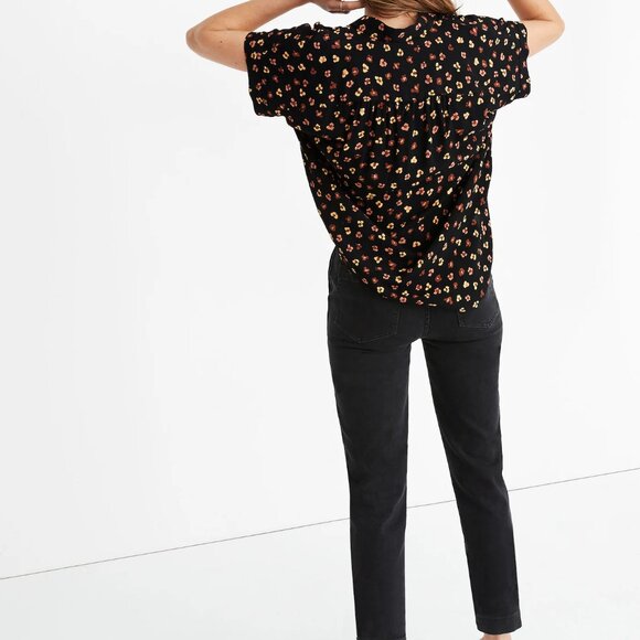 Madewell Central Drapey Shirt in Feline Floral - Sold Out-Excellent Condition - Picture 2 of 2